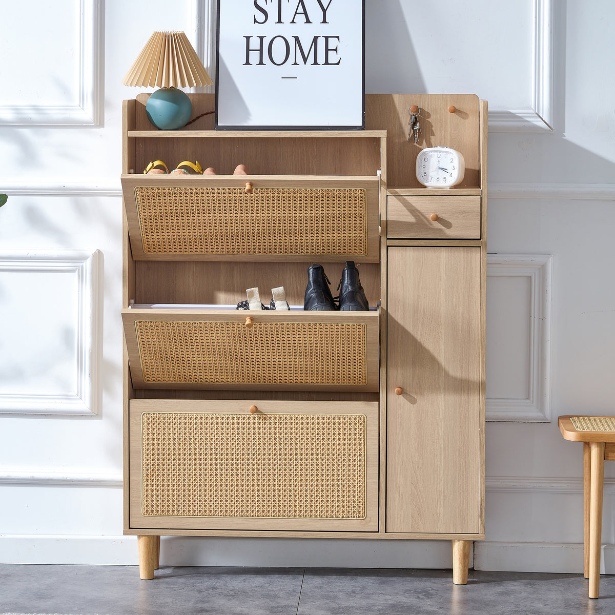 Mobile Contenitore Rattan Naturale