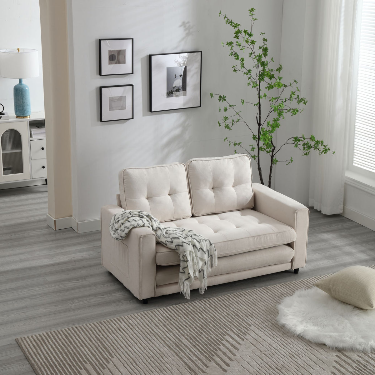Divano Letto Futon Convertibile 3 Posizioni