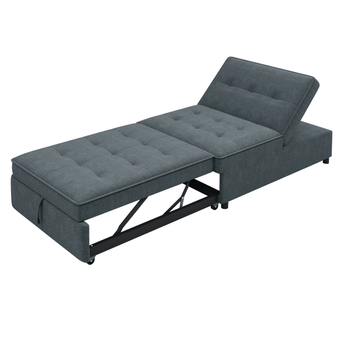 Divano Letto 4in1 Pouf Ripostiglio Blu