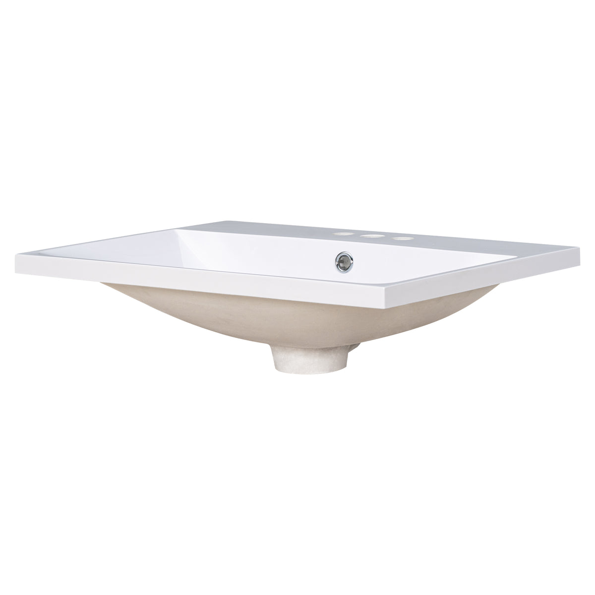 Piano Lavabo 61cm Ceramica Bianco
