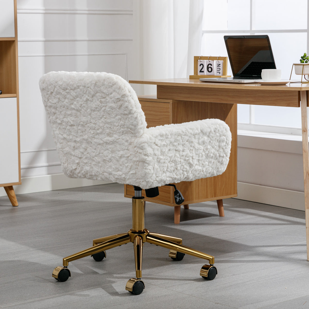 Sedia Ufficio Girevole Regolabile Base Oro