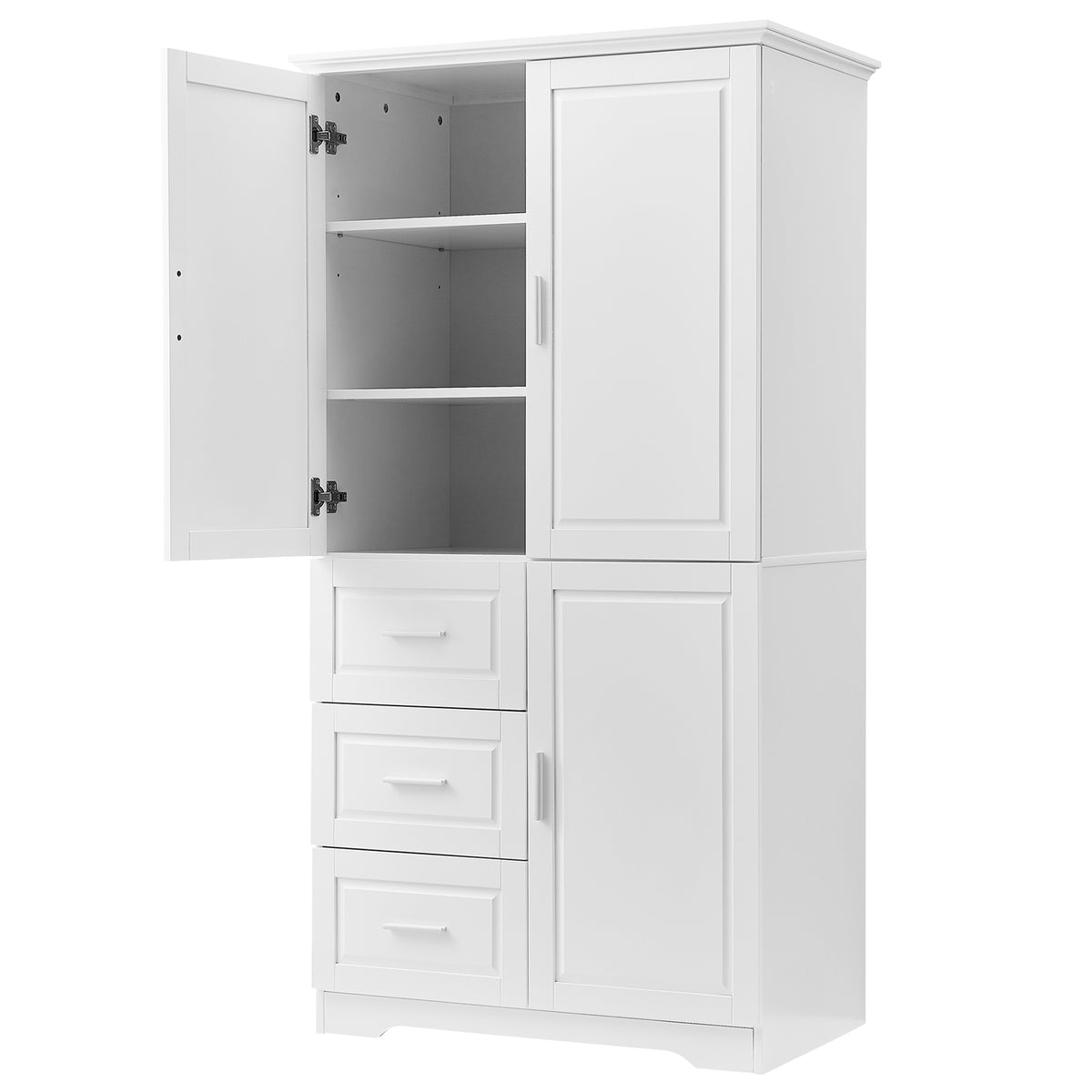 Mobile Bagno Alto Porte Cassetti Bianco