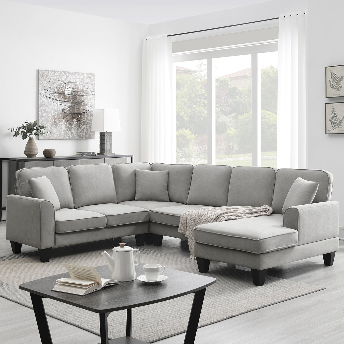 Divano Angolare Urbano 7 Posti - Comfort Moderno