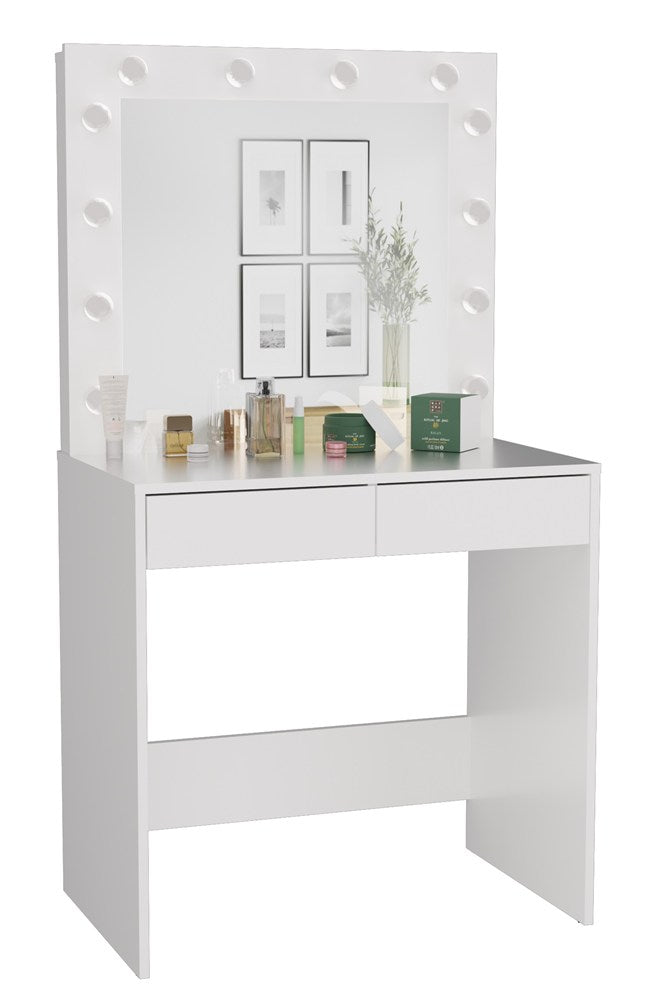Set Toeletta e Specchio LED Beige — Camera da Letto