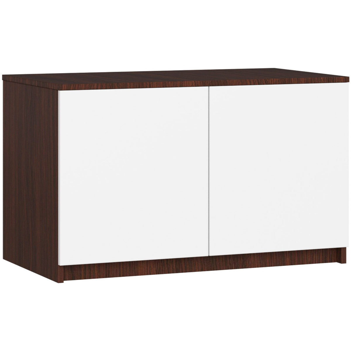 Sopralzo Armadio 90 cm 2 Ante – Wengé/Bianco