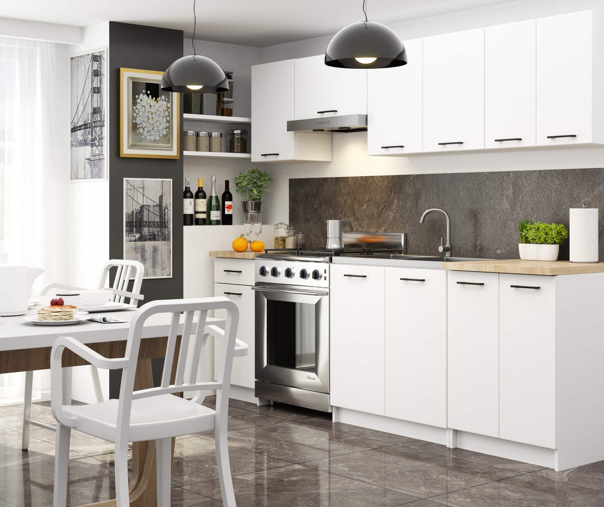 Set Cucina Luce 7 Elementi – Bianco 240x46x203 cm