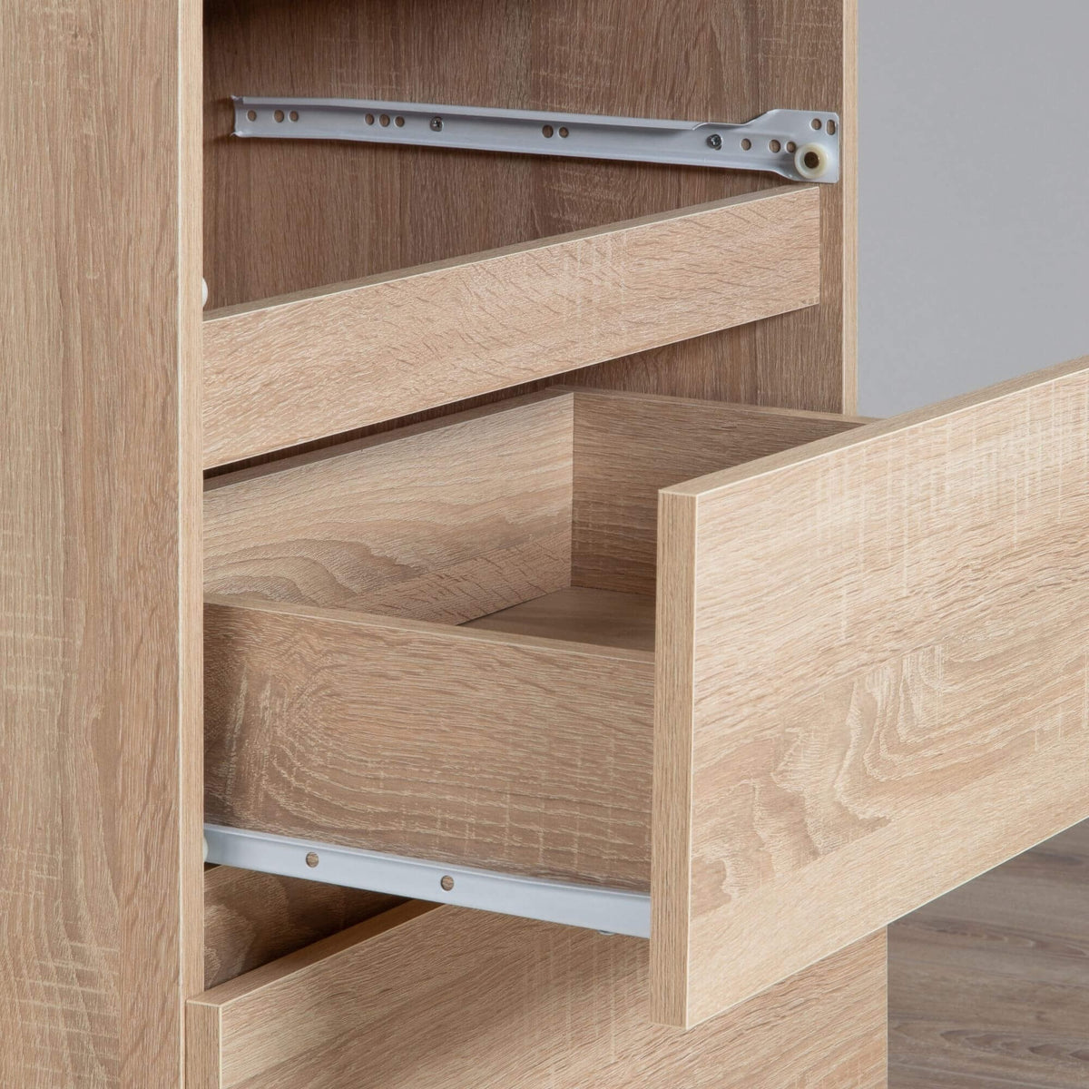 Cassettiera Linea 120 cm 6 Cassetti – Rovere Sonoma