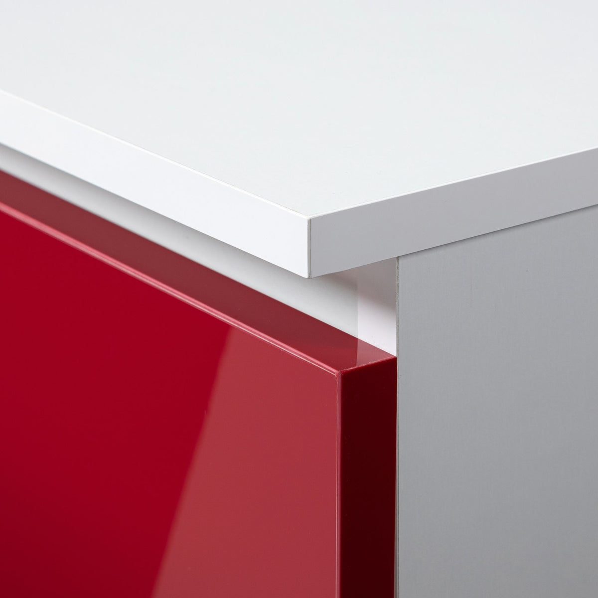 Libreria Nobile 80 cm – Bianco/Rosso Lucido