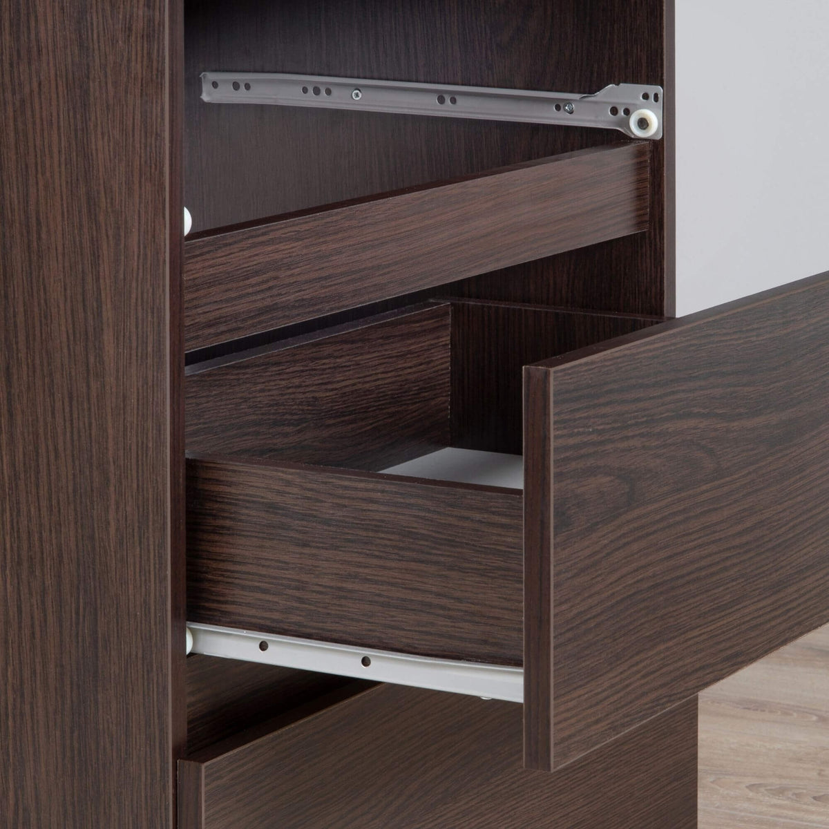 Credenza Linea 140 cm 2 Ante 4 Cassetti – Wengé