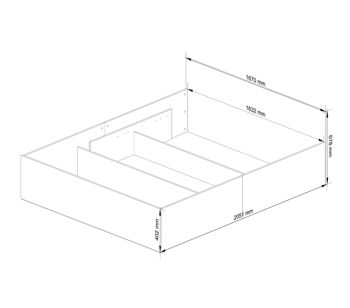 Letto Contenitore 160x200 cm con Rete – Rovere Sonoma