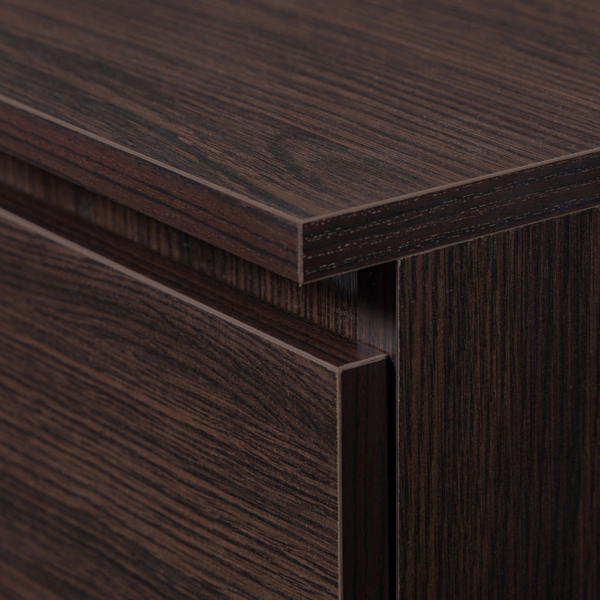 Armadio S 90 cm 2 Ante Specchio 2 Cassetti — Wenge
