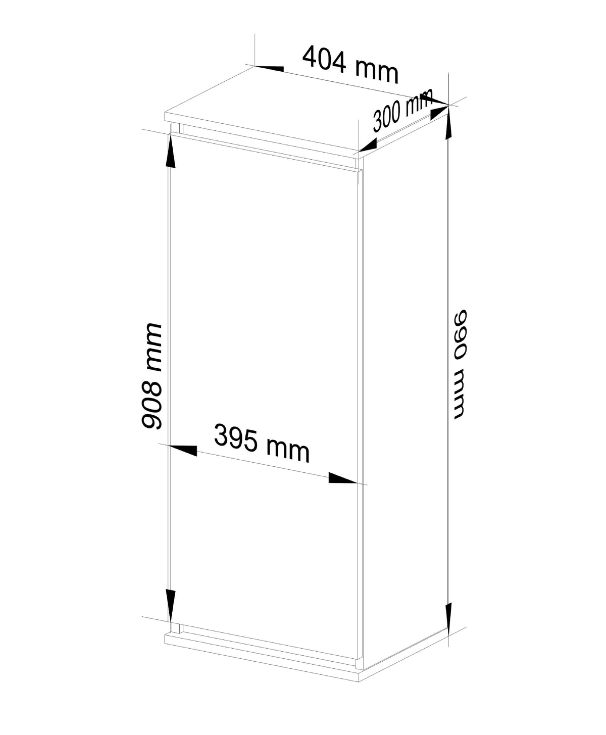 Pensile Vetrina CLP 40 cm — Bianco