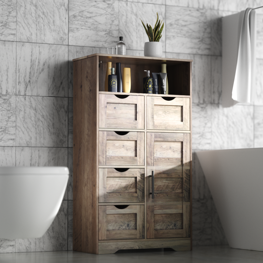 Mobile Bagno 5 Cassetti Grigio