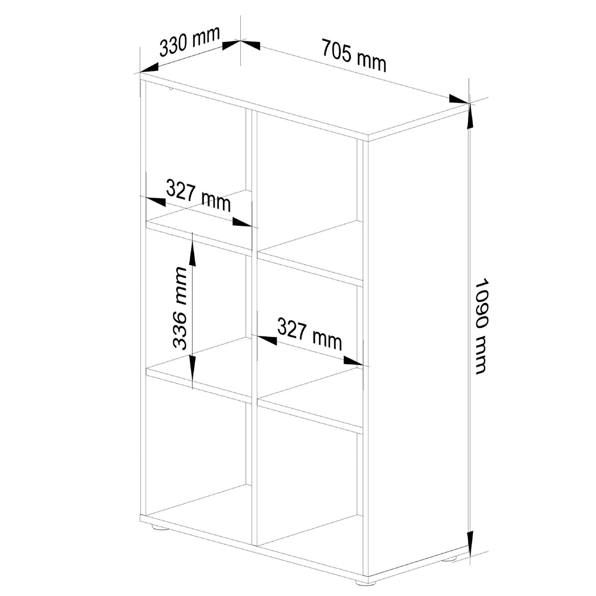 Libreria Linea 6 Ripiani – Bianca