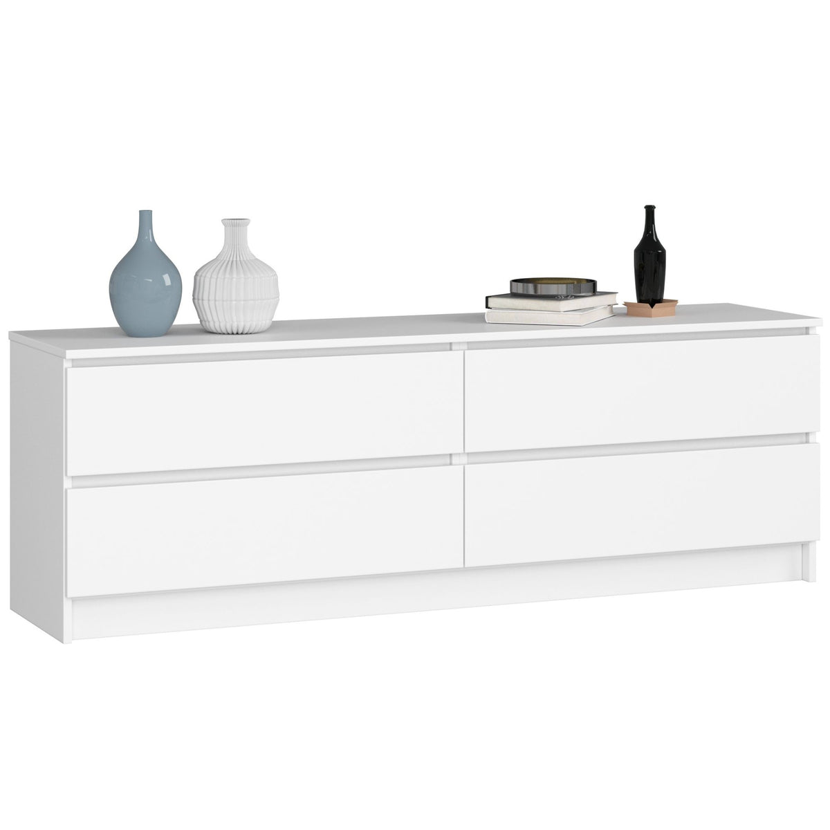 Cassettiera Nobile 4 Cassetti – Bianca 160x40x55 cm