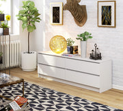 Cassettiera Nobile 4 Cassetti – Bianca 160x40x55 cm
