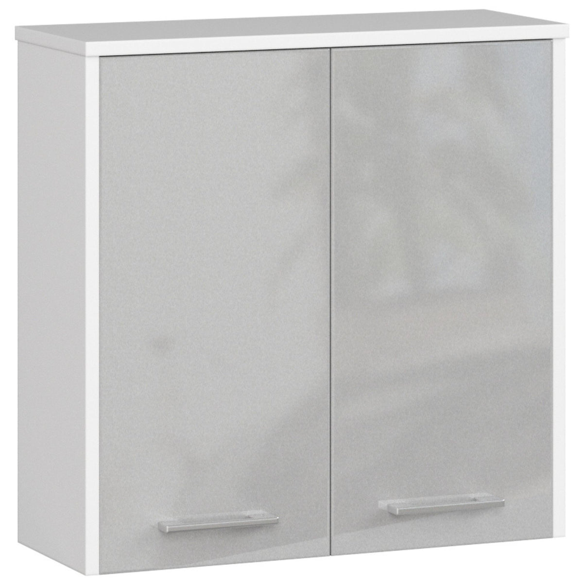 Armadietto Bagno Aria 60 cm 2 Ante – Bianco/Metallic