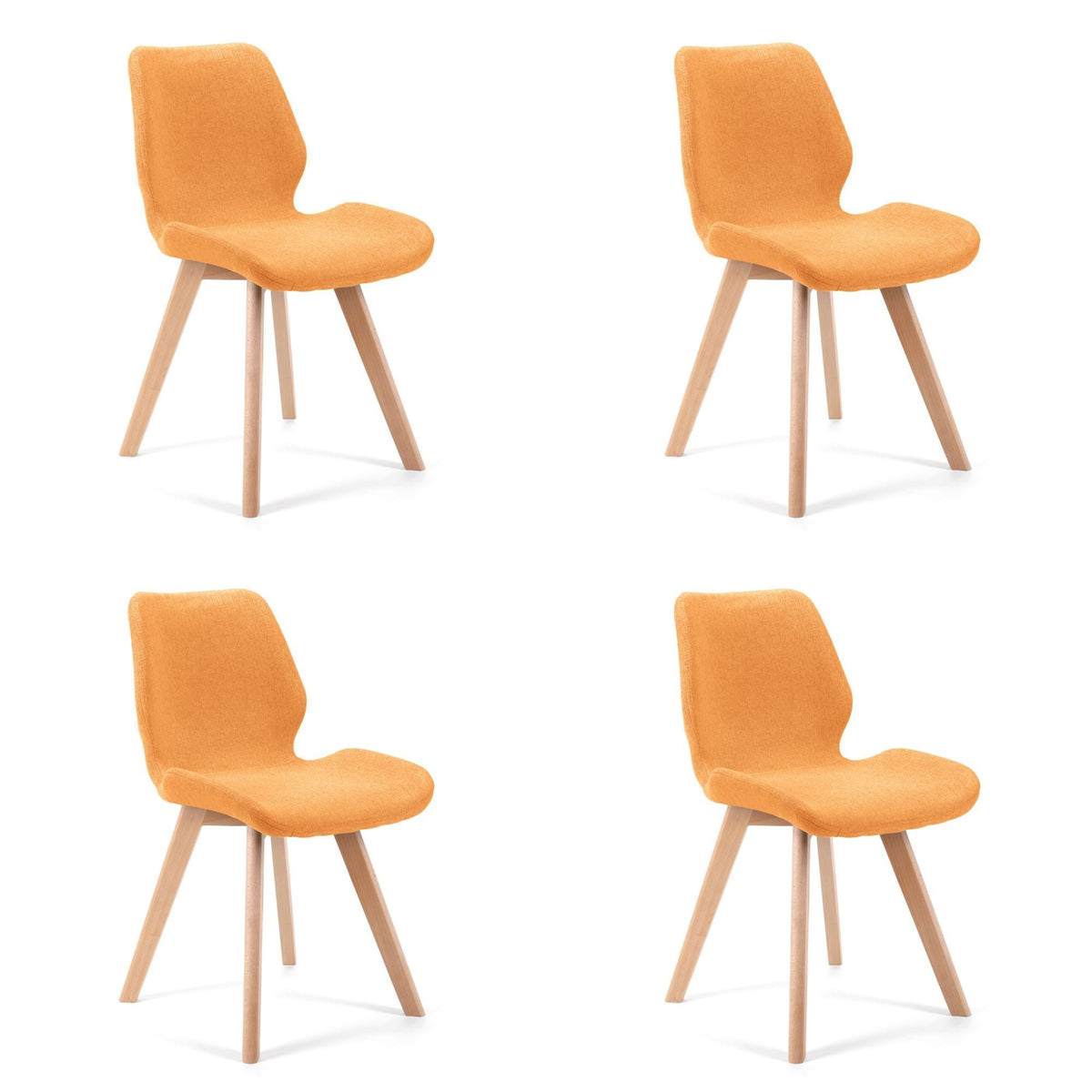 Set 4 Sedie Sera Imbottite – Arancione