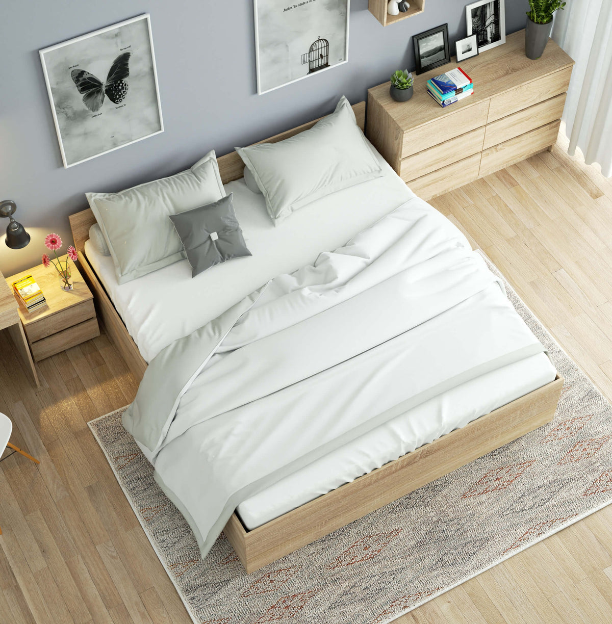 Letto Contenitore Luce 180x200 cm con Rete – Sonoma