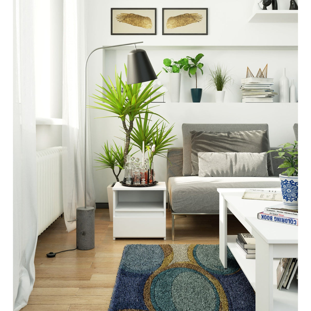 Comodino 40 cm – Bianco