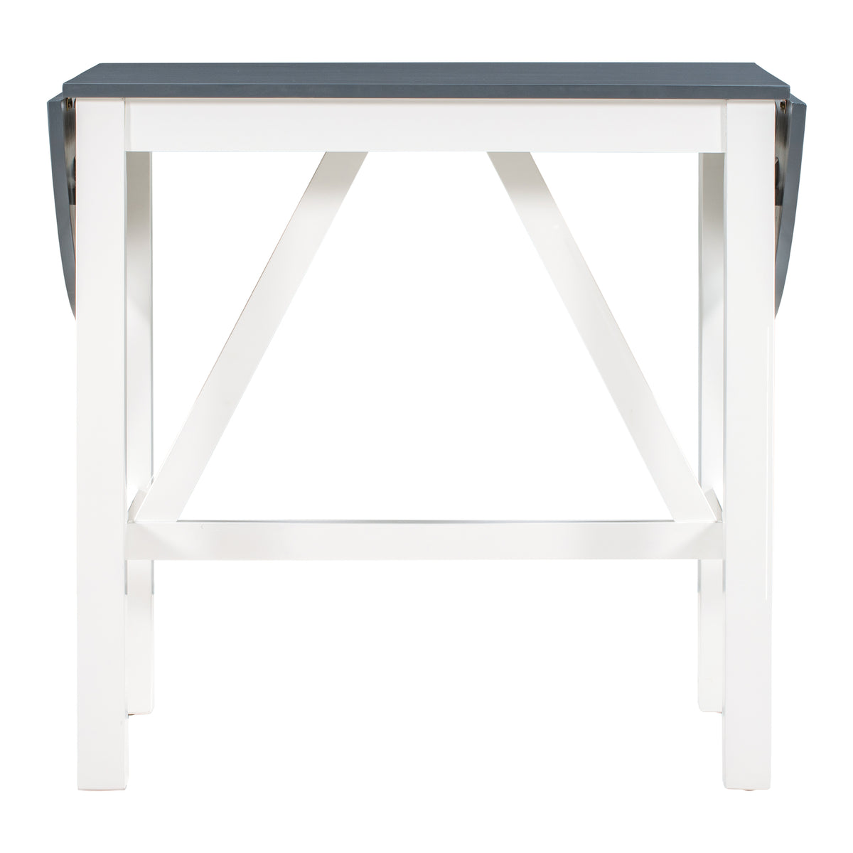Set Tavolo Pranzo 3 Pezzi Ribaltabile Bianco Grigio