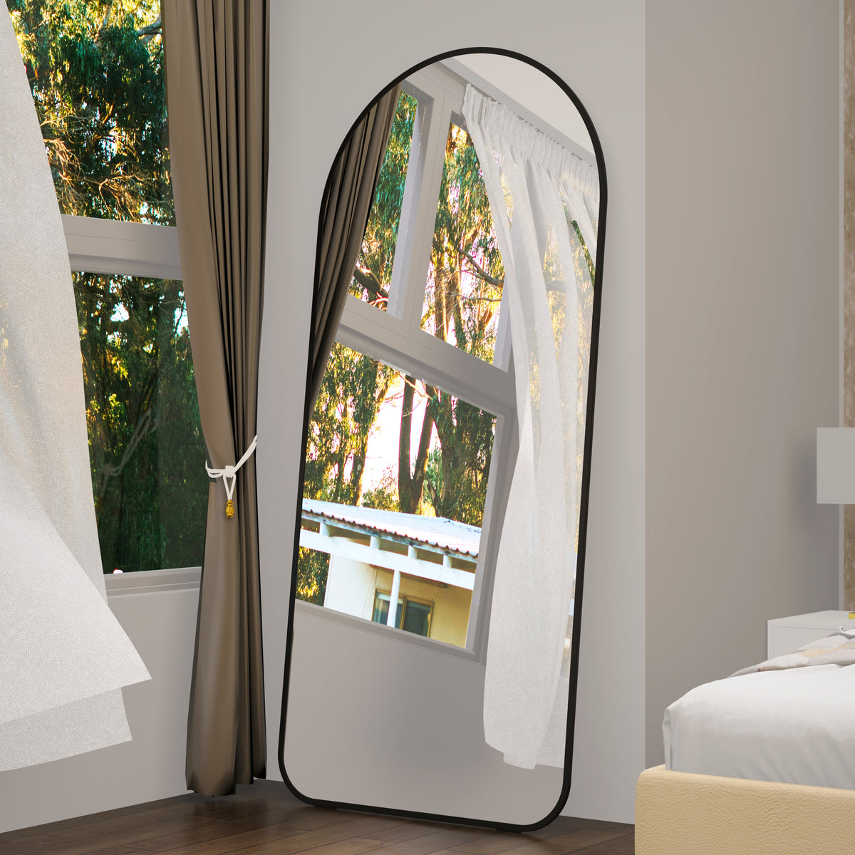 Specchio Arco 180x81cm Nero Corpo Intero