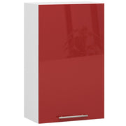 Pensile Cucina Linea 50 cm 1 Anta – Bianco/Rosso Lucido