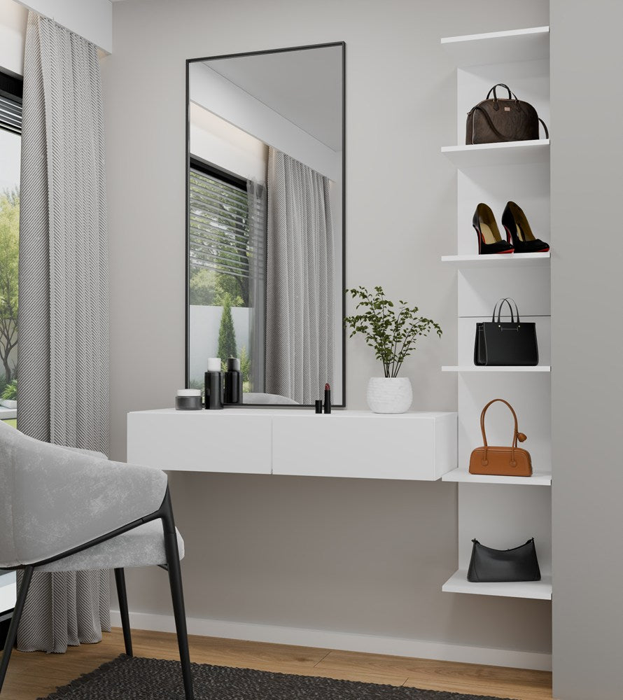 Cassettiera Sospesa 110 cm — Bianco Neve