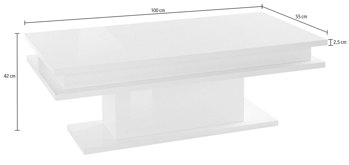Tavolo da caffè LITTLE BIG con luce LED.