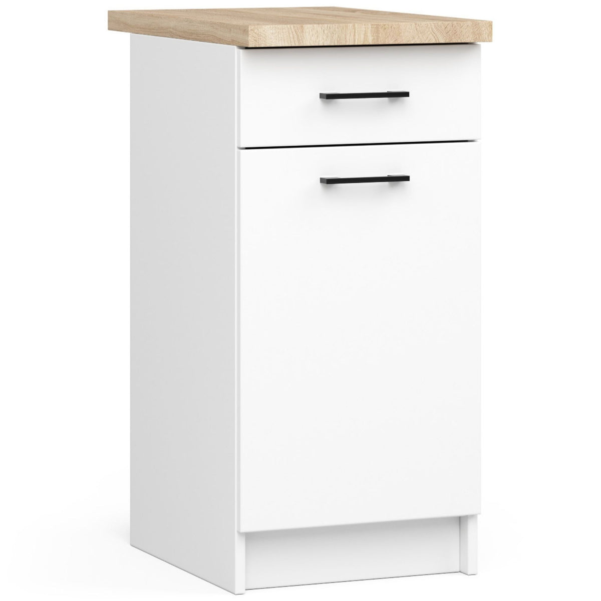 Set Mobili Cucina 240 cm Beton/Bianco 7 Elementi