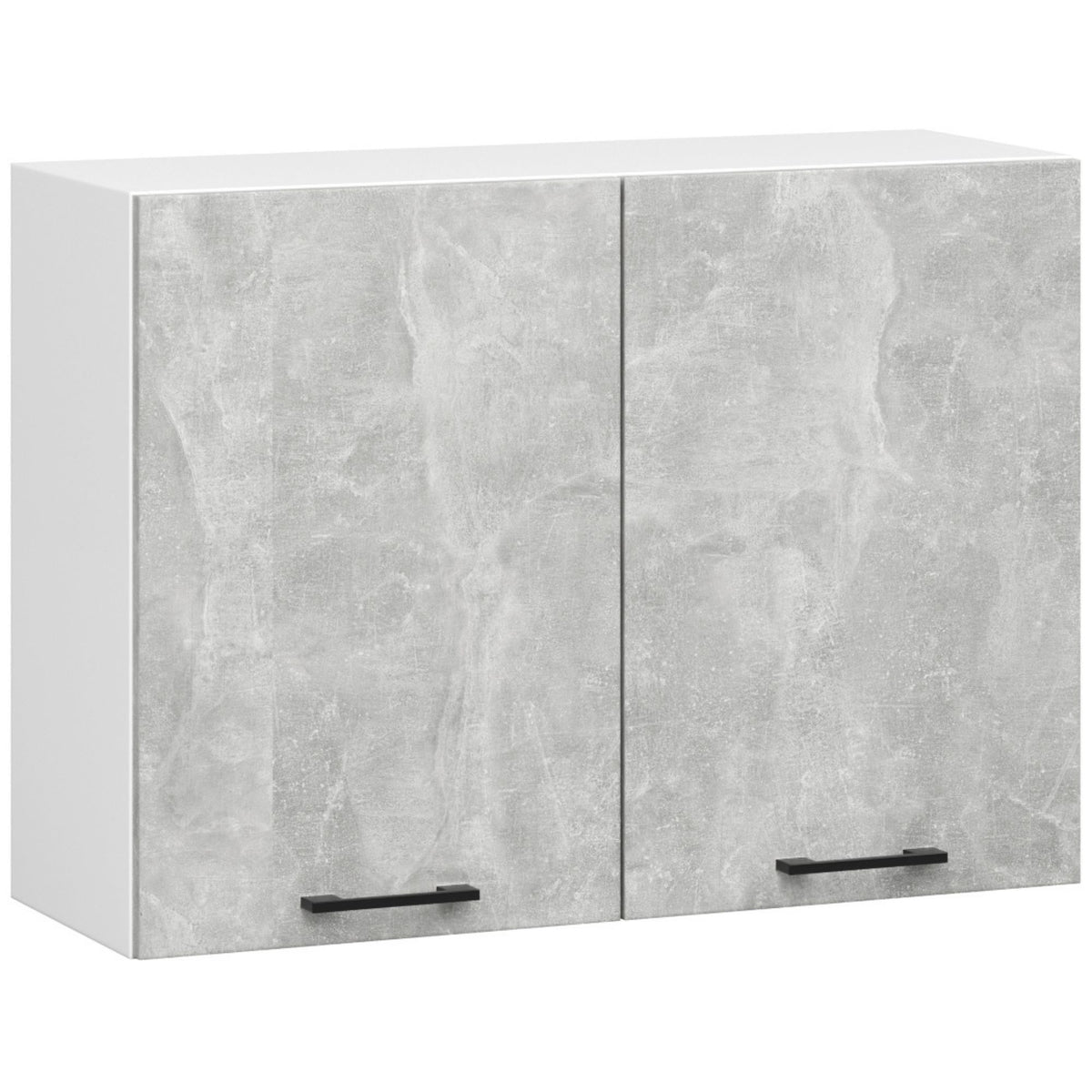 Set Mobili Cucina 240 cm Beton/Bianco 7 Elementi