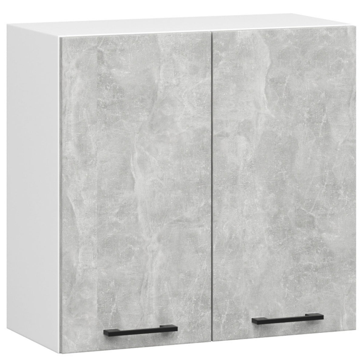 Set Mobili Cucina 240 cm Beton/Bianco 7 Elementi