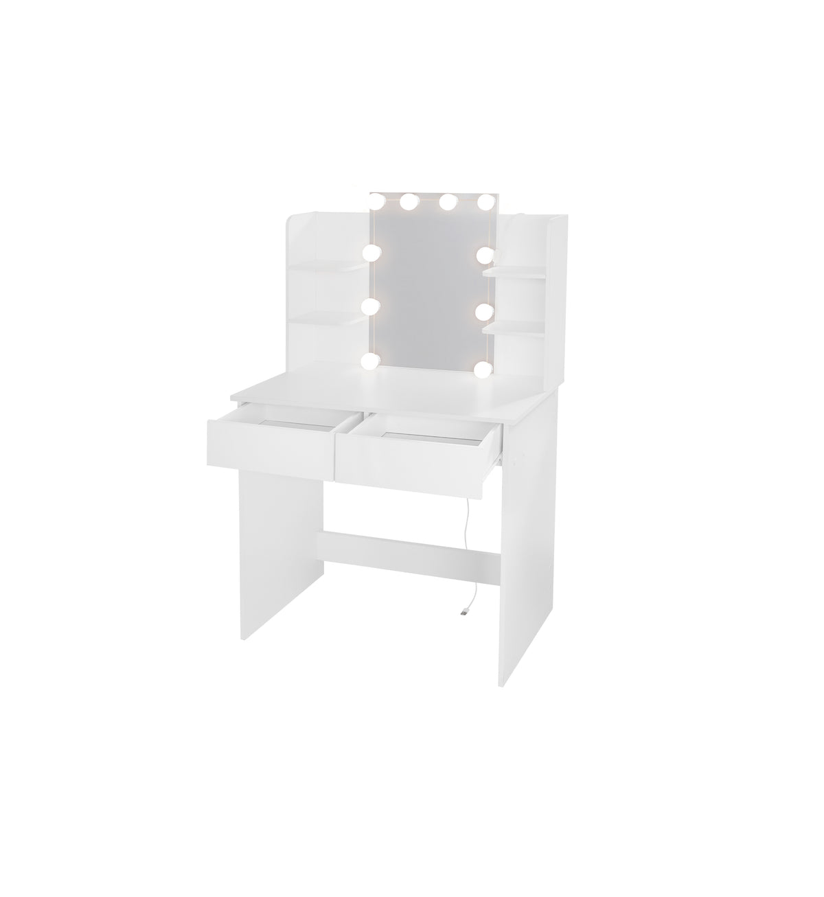 Toeletta Bianca con LED e 2 Cassetti
