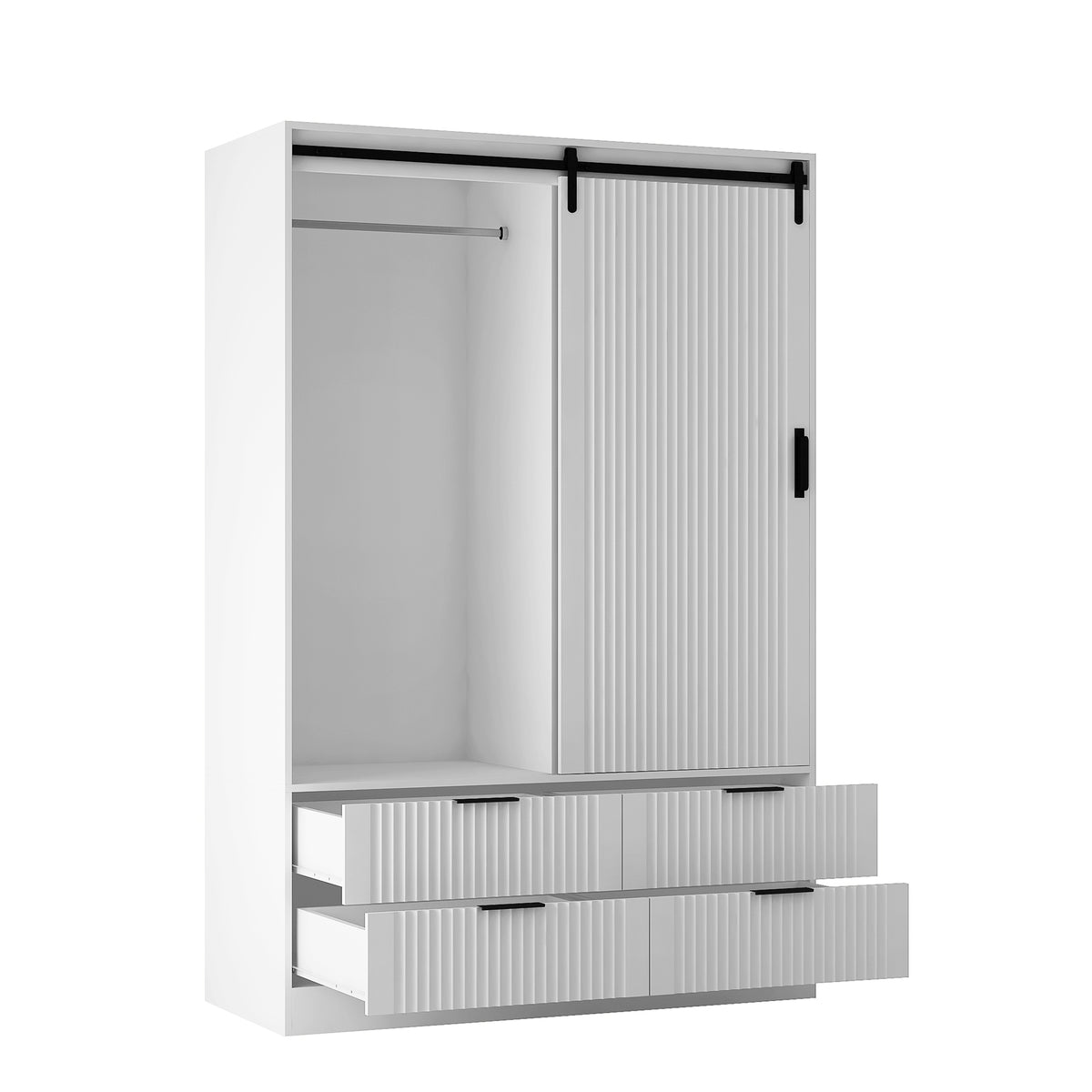 Armadio Camera Bianco Alto Porta Scorrevole