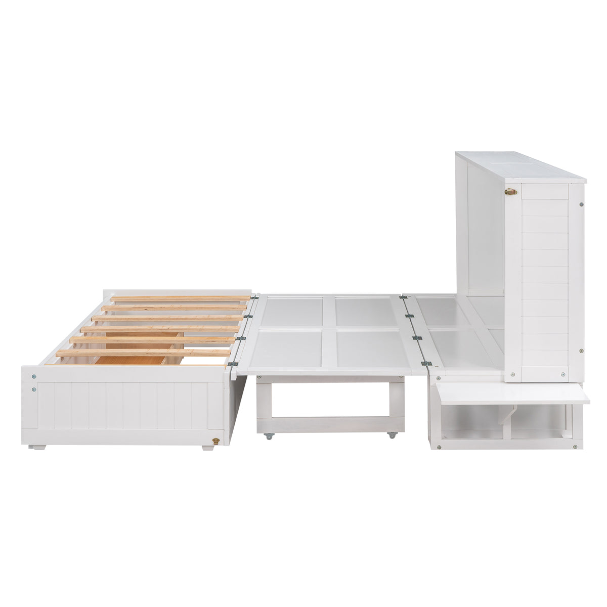Letto Murphy Queen Bianco con Cassetto