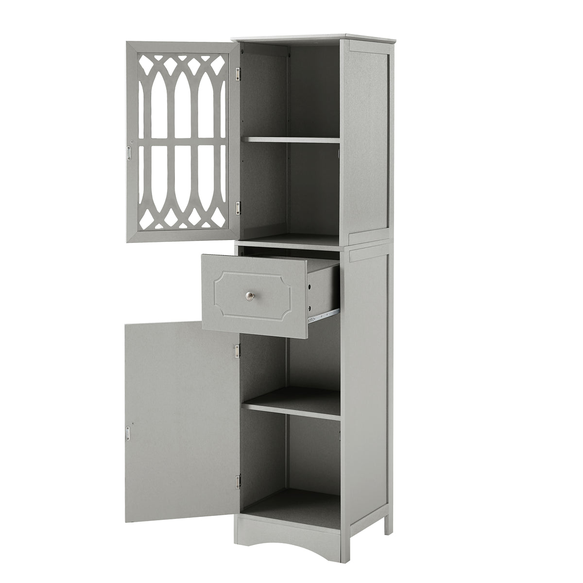 Mobile Bagno Alto con Cassetto Grigio