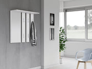 Appendiabiti Opal con Specchio – Bianco Opaco 85x15x82 cm
