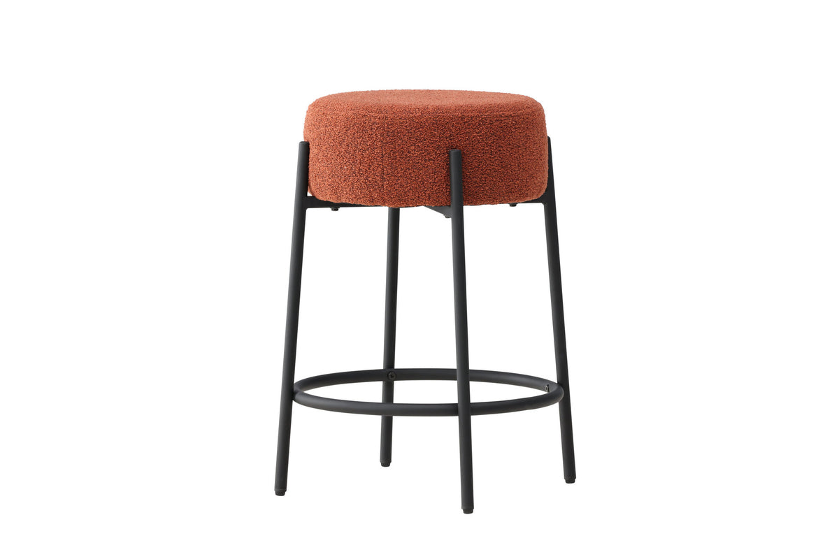 Tucson Bar Chair – Rust Boucle & Black Legs