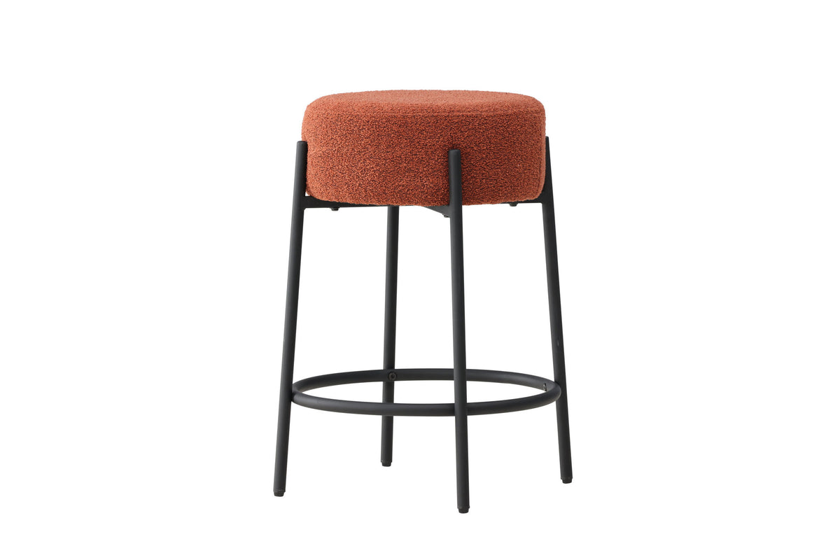 Tucson Bar Chair – Rust Boucle & Black Legs
