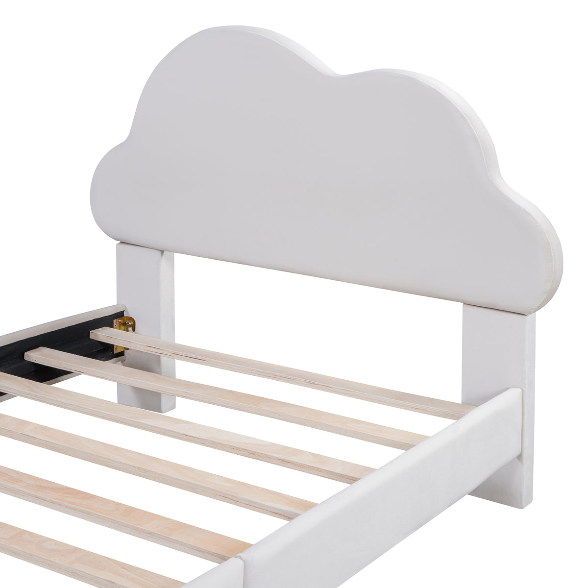 Letto Twin Imbottito Nuvola Velluto Beige