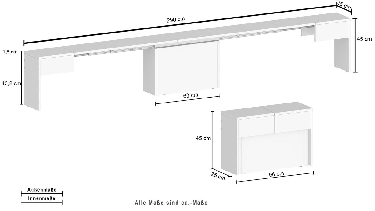Set 2 panche allungabili PRATIKA.
