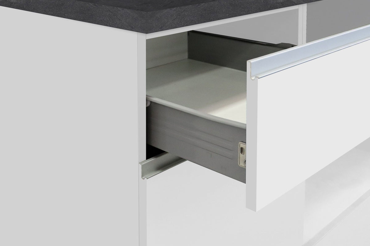 Cucina lineare SOLE da 256 cm, composizione 1