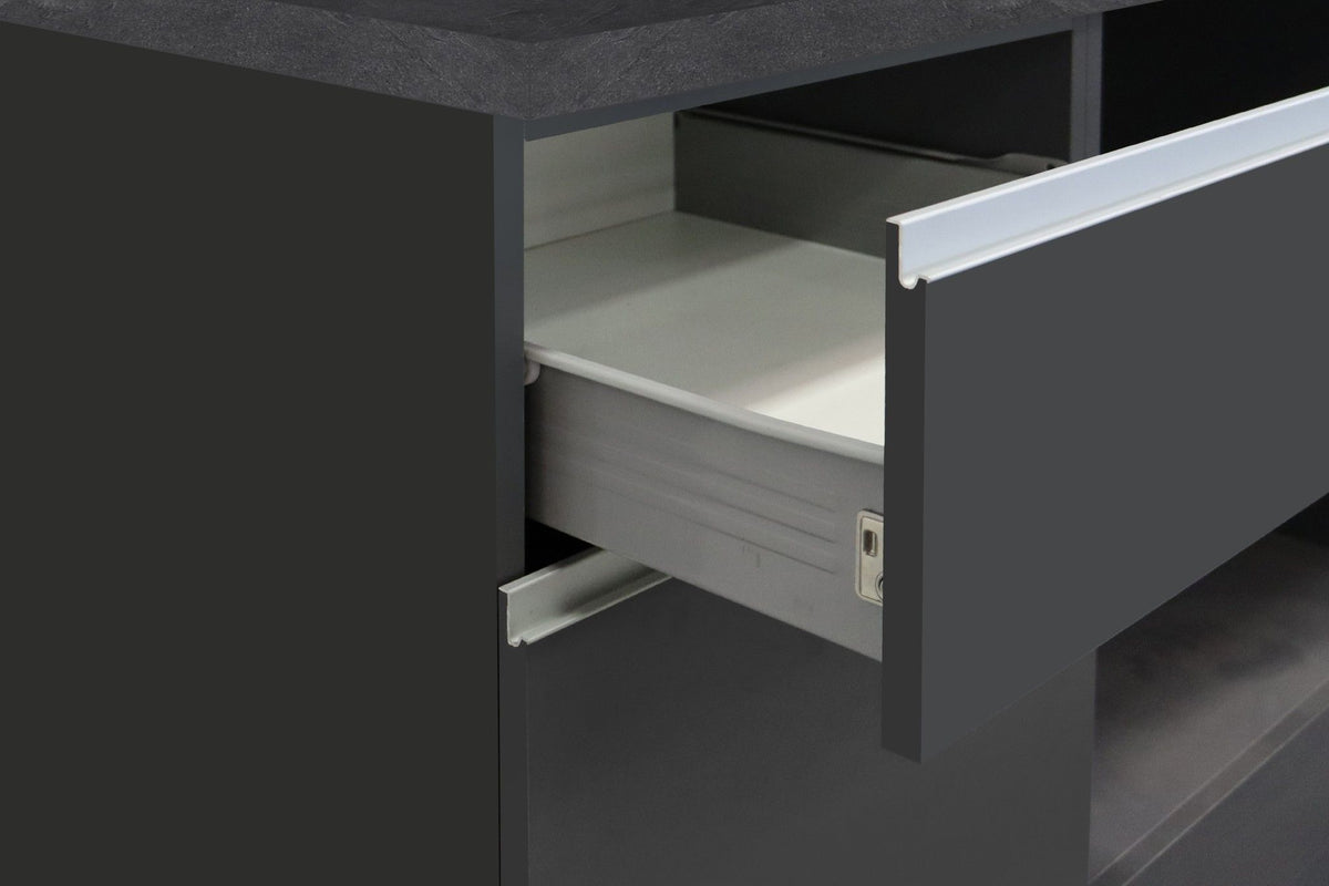 Cucina lineare SOLE 256 cm, composizione 3.