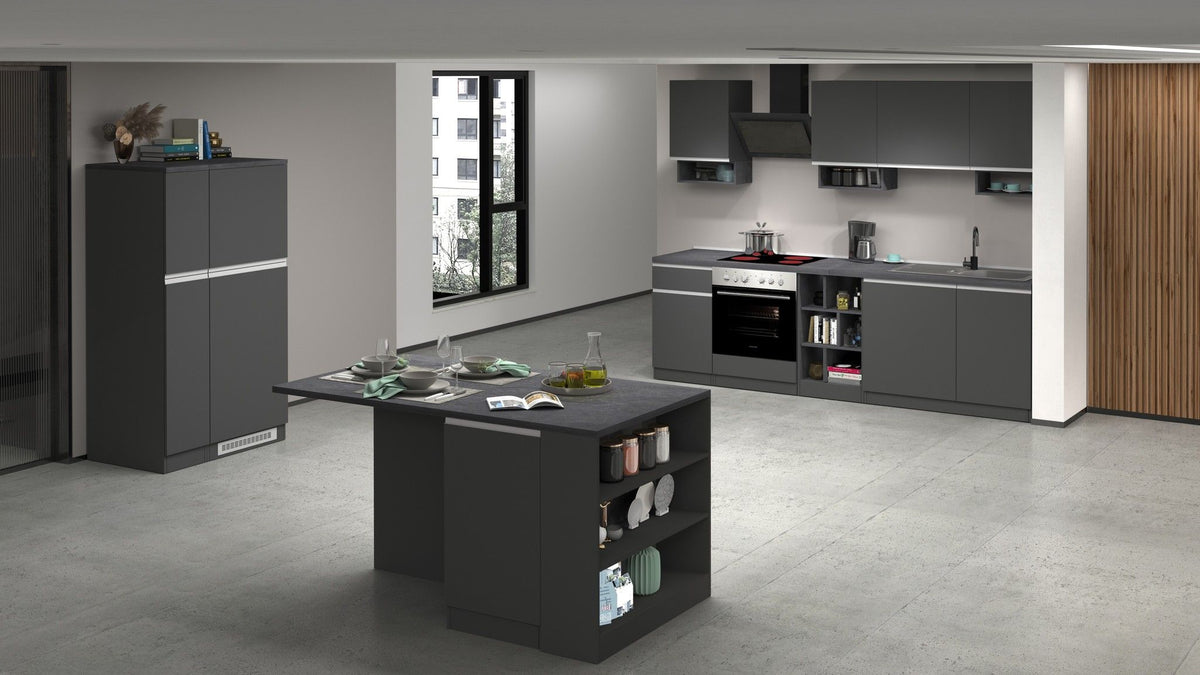 Cucina lineare SOLE da 256 cm, composizione 1.