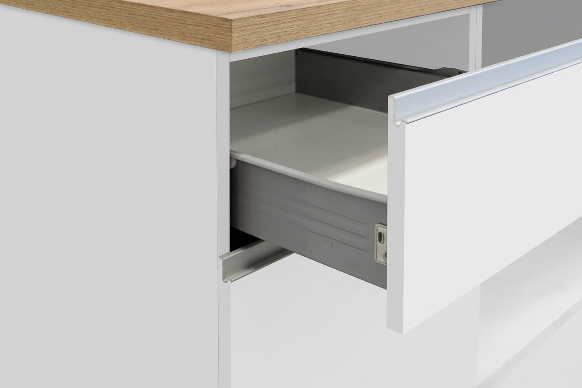 Cucina lineare SOLE 256 cm, composizione 3