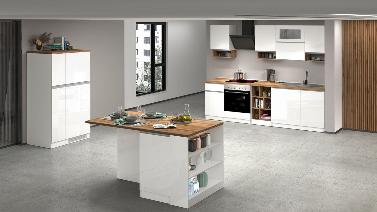 Cucina lineare SOLE 256 cm, composizione 2