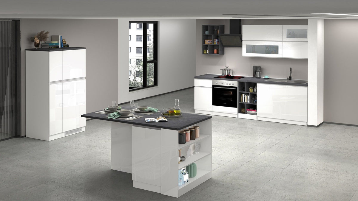 Cucina lineare SOLE 256 cm, composizione 3