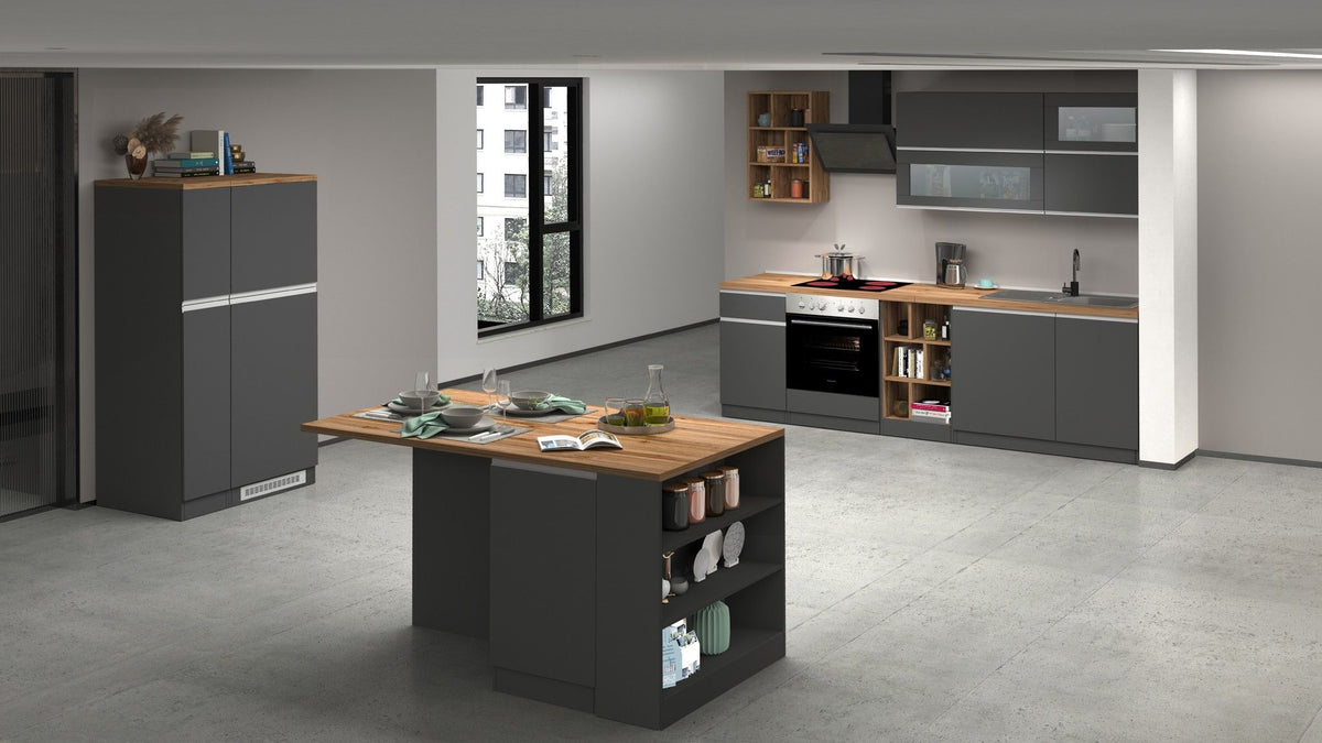 Cucina lineare SOLE 256 cm, composizione 3