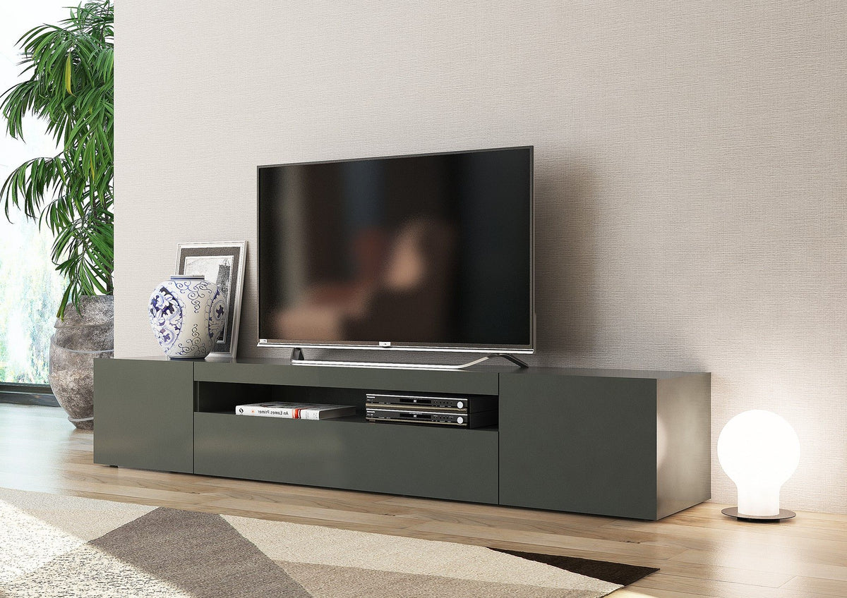 Porta tv DAIQUIRI 200 cm 2 ante battenti + 1 anta a ribalta.