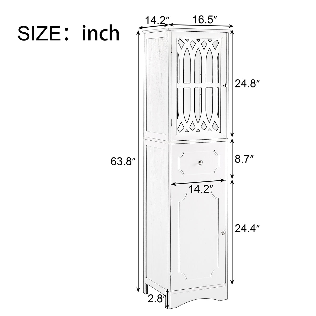 Mobile Bagno Alto con Cassetto Grigio
